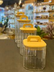 LINE KARE 4'LÜ CAM KAVANOZ 700-1100-1500-1850ML