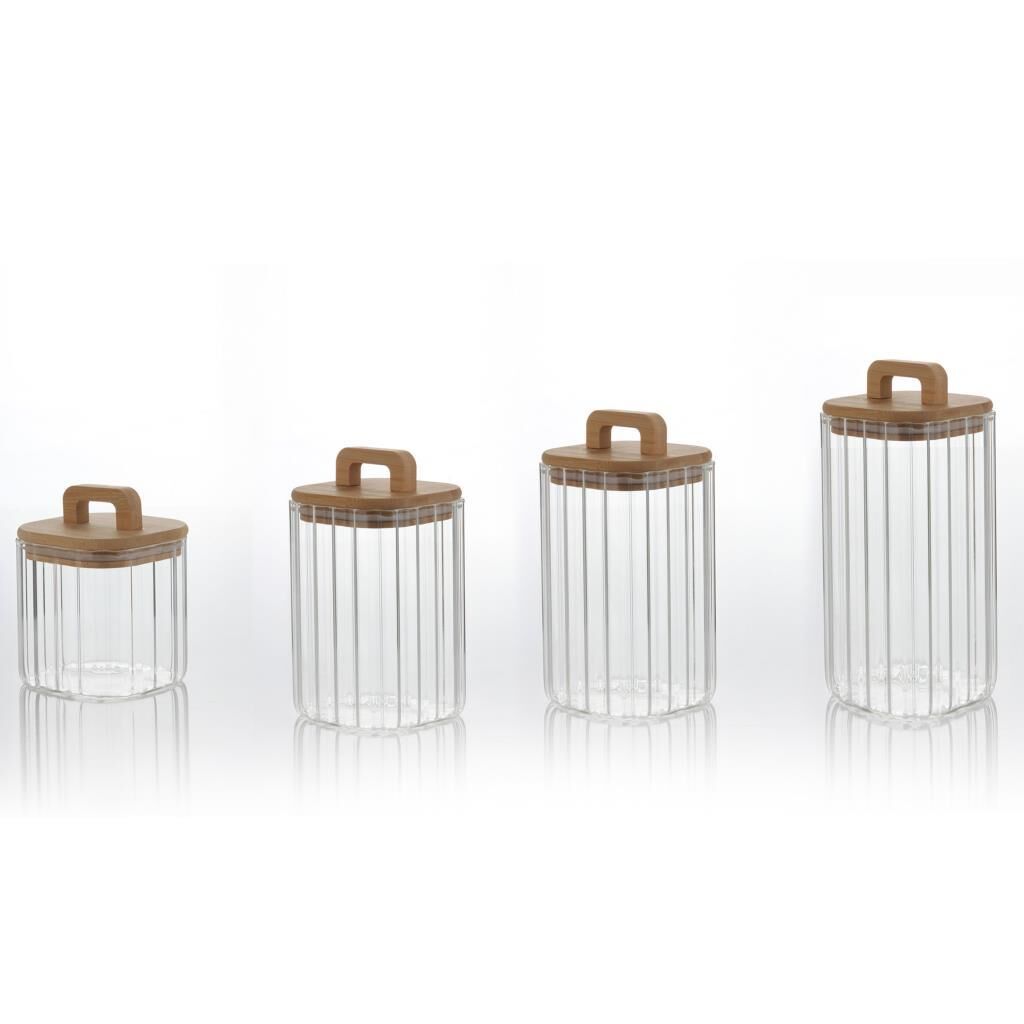 LINE KARE 4'LÜ CAM KAVANOZ 700-1100-1500-1850ML