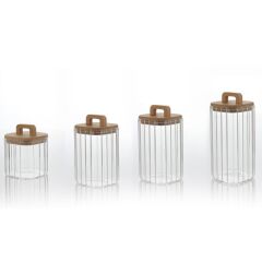 LINE KARE 4'LÜ CAM KAVANOZ 700-1100-1500-1850ML