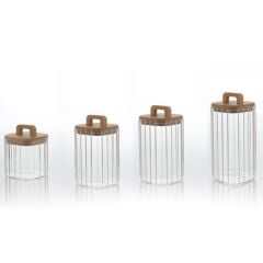 LINE KARE 4'LÜ CAM KAVANOZ 700-1100-1500-1850ML