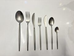 ALMERİA FULL BRUSH 6 KİŞİLİK 42 PARÇA ÇATAL KAŞIK BIÇAK SETİ