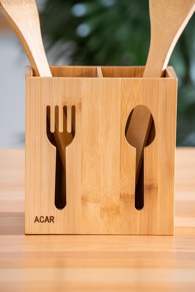 BAMBU ÇATAL KAŞIK KUTUSU 15X10CM