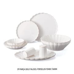 İSTİRİDYE GOLD 6 KİŞİLİK 29 PARÇA YEMEK TAKIMI