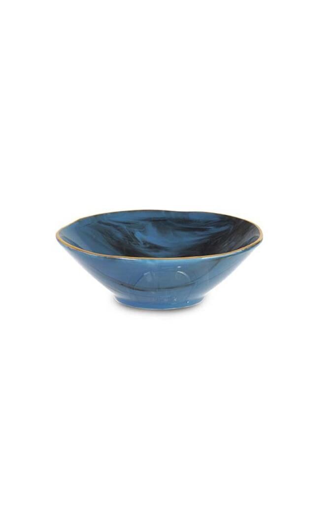 MAVİ MERMER DESEN TEKLİ ÇORBA KASE 14CM