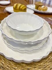 İSTİRİDYE GÜMÜŞ 6 KİŞİLİK 29 PARÇA YEMEK TAKIMI