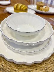 İSTİRİDYE GÜMÜŞ 6 KİŞİLİK 29 PARÇA YEMEK TAKIMI