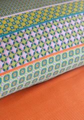 REGINA ORANGE ELEGANCE BASKILI SATEN ÇİFT KİŞİLİK NEVRESİM TAKIMI