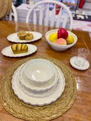 İSTİRİDYE SADE 6 KİŞİLİK 41 PARÇA YEMEK TAKIMI/KAHVALTI TAKIMI