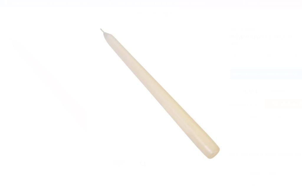 KREM İNCE ŞAMDAN MUM 2X25CM