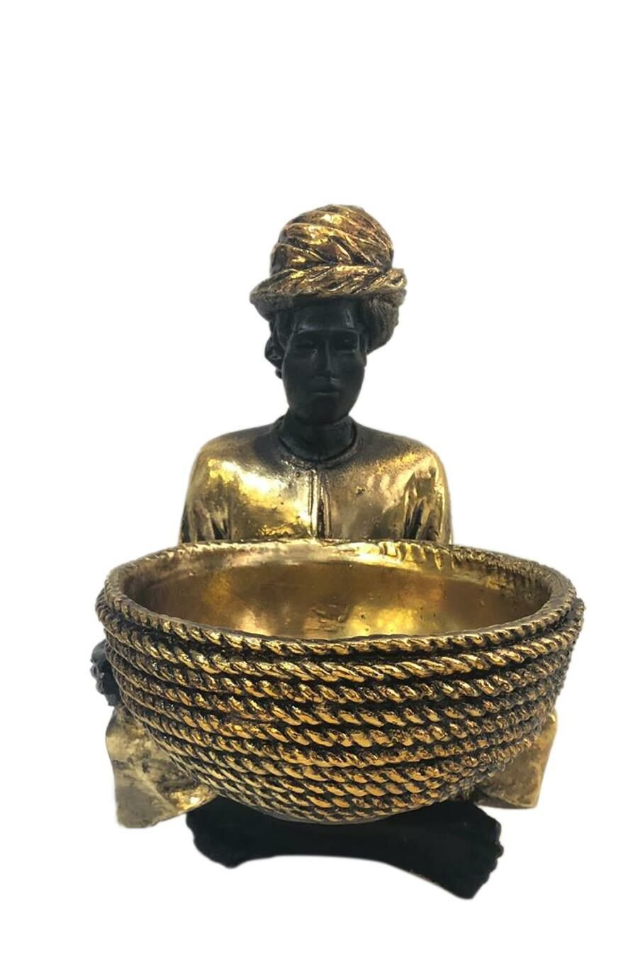ALTIN HİNTLİ ADAM DEKOR/KASE 23cm