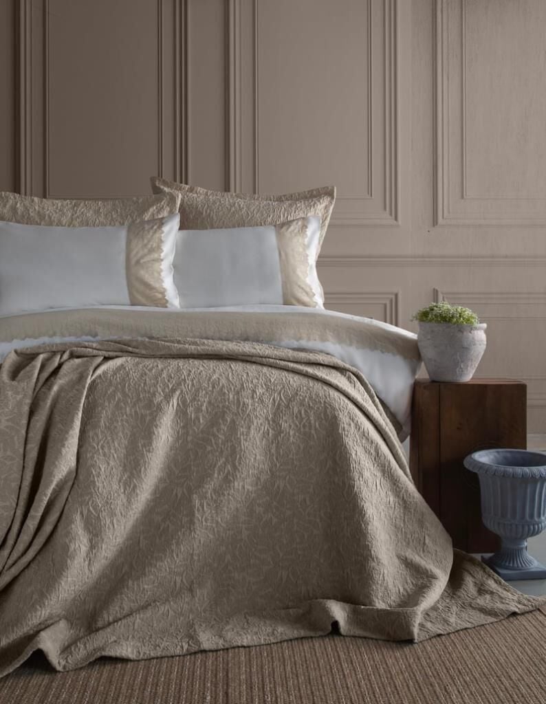 TOLEDO BEJ ÇİFT KİŞİLİK NEVRESİM YATAK ÖRTÜSÜ SET