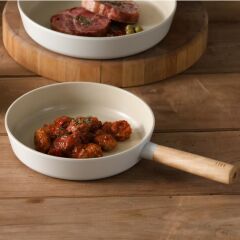 NEOFLAM FİKA BEJ ALÜMİNYUM DÖKÜM TAVA 24CM