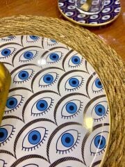 NAZAR BONCUKLU 6 KİŞİLİK 24 PARÇA ÇAY SETİ/SERVİS TAKIMI