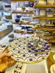 NAZAR BONCUKLU 6 KİŞİLİK 24 PARÇA ÇAY SETİ/SERVİS TAKIMI