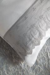 TOLEDO GRİ ÇİFT KİŞİLİK NEVRESİM YATAK ÖRTÜSÜ SET