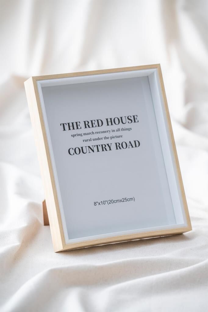 AHŞAP BEJ FOTOĞRAF ÇERÇEVESİ 20X25CM