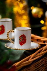 NOEL KIRMIZI PAKET 2 KİŞİLİK TÜRK KAHVESİ FİNCANI