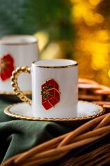 NOEL KIRMIZI PAKET 2 KİŞİLİK TÜRK KAHVESİ FİNCANI