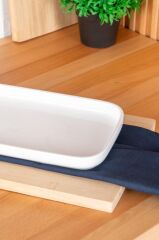 PURE ROYAL TEKLİ DİKDÖRTGEN KAYIK TABAK 26X15CM
