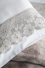 NOLAN GRİ ÇİFT KİŞİLİK YATAK ÖRTÜLÜ SET