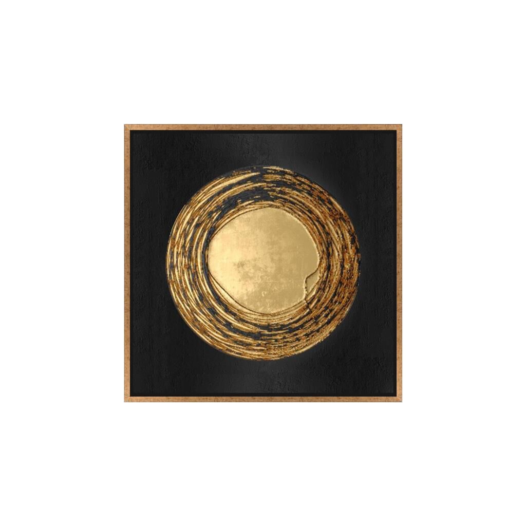 SİYAH ALTIN SOYUT DESEN TABLO 82X82CM