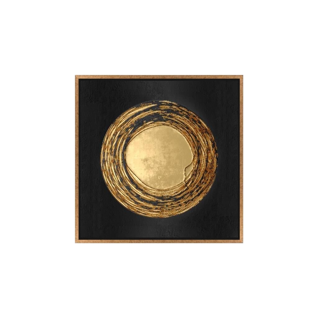 SİYAH ALTIN SOYUT DESEN TABLO 82X82CM