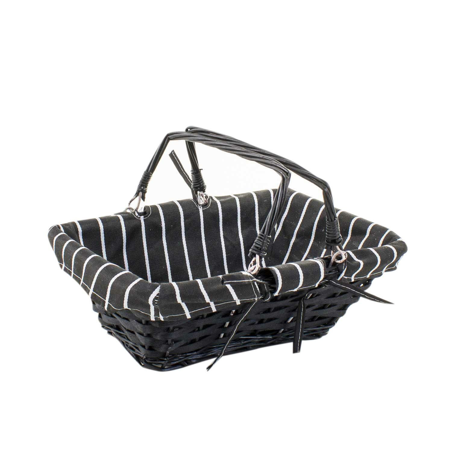 SİYAH DİKDÖRTGEN SEPET 34cm