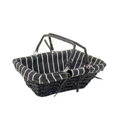 SİYAH DİKDÖRTGEN SEPET 34cm