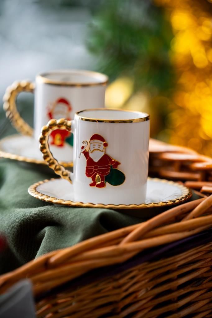 NOEL BABA 2 KİŞİLİK TÜRK KAHVESİ FİNCANI
