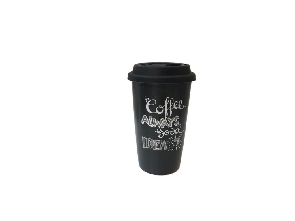 SİYAH SERAMİK MUG KUPA