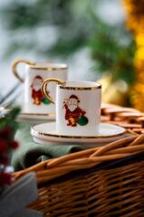 NOEL BABA DESEN 2 KİŞİLİK TÜRK KAHVESİ FİNCANI