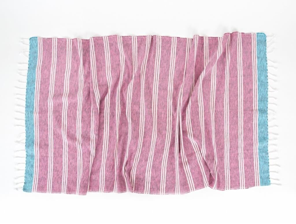 VIOLET KARA TEZGAH PEŞTEMAL PEMBE 90x170CM