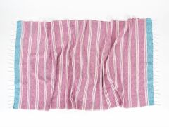 VIOLET KARA TEZGAH PEŞTEMAL PEMBE 90x170CM