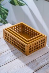 BAMBU 3'LÜ ÇOK AMAÇLI SEPET