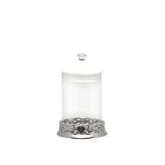DESENLİ BEYAZ KAVANOZ 25CM