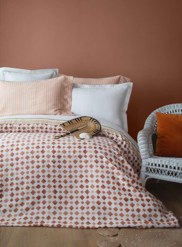 TERRA TERRACOTA TEN-CEL BASKI ÇİFT KİŞİLİK NEVRESİM TAKIMI