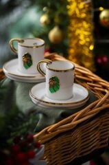 NOEL YEŞİL PAKET 2 KİŞİLİK TÜRK KAHVESİ FİNCANI