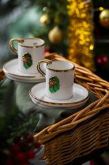 NOEL YEŞİL PAKET 2 KİŞİLİK TÜRK KAHVESİ FİNCANI