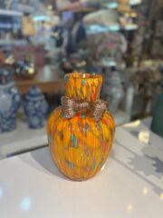 CAM TURUNCU FİYONK VAZO 18X18X29CM