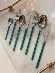 CARRE GREEN SİLVER 6 KİŞİLİK 42 PARÇA ÇATAL KAŞIK BIÇAK SETİ