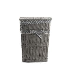HASIR GRİ DİKDÖRTGEN ÇAMAŞIR SEPETİ 56CM