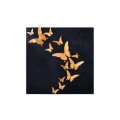 SİYAH ALTIN KELEBEK TABLO 90X90