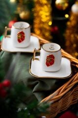 NOEL KIRMIZI PAKET 2 KİŞİLİK TÜRK KAHVESİ FİNCANI