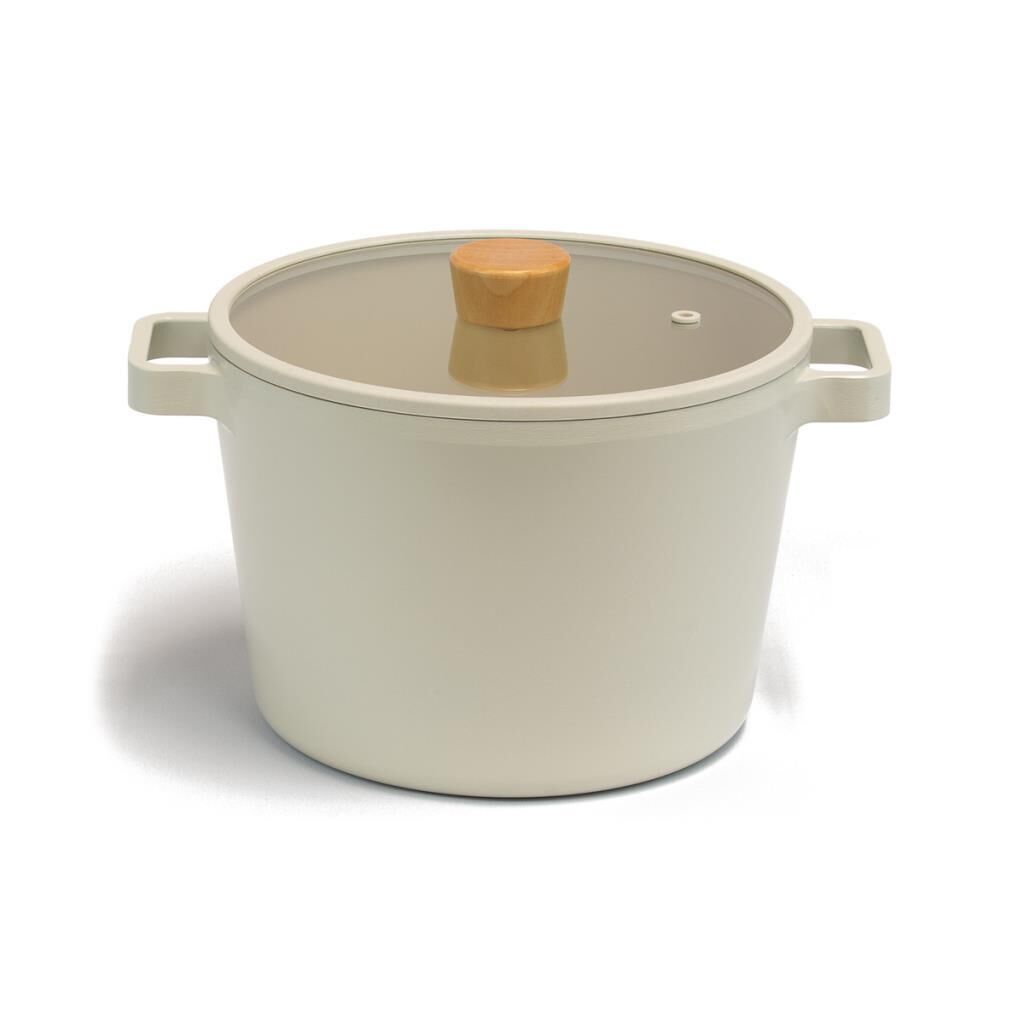 NEOFLAM FİKA BEJ ALÜMİNYUM DÖKÜM DERİN TENCERE 22CM