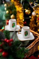 NOEL YEŞİL PAKET 2 KİŞİLİK TÜRK KAHVESİ FİNCANI