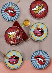 POPART LIPS 6'LI PASTA TABAK 19CM