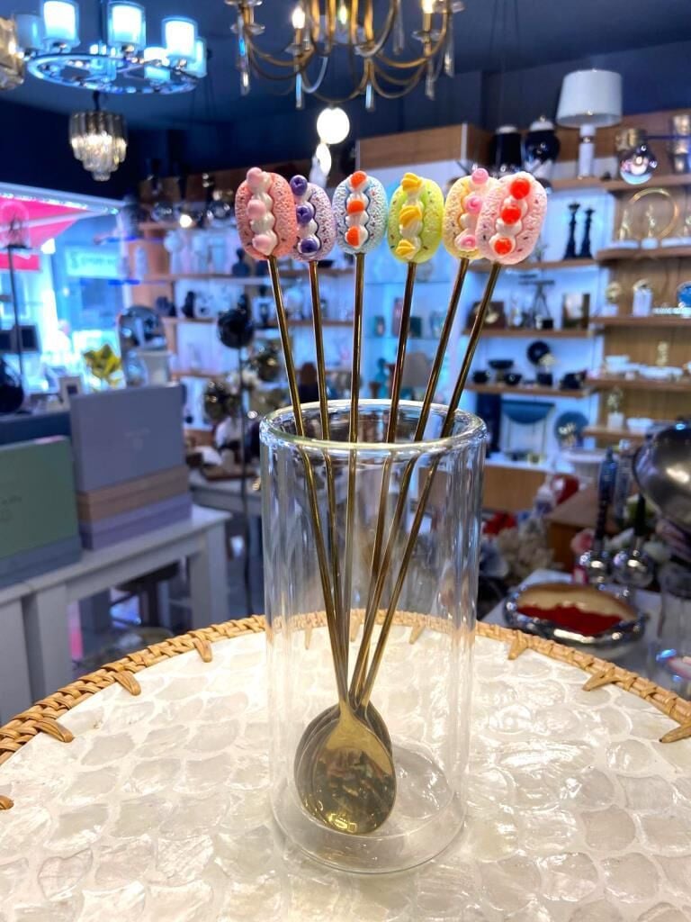 ALTIN PASTA DESEN 6'LI KAHVE KAŞIK
