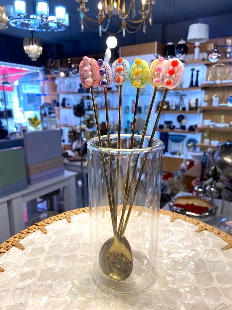 ALTIN PASTA DESEN 6'LI KAHVE KAŞIK