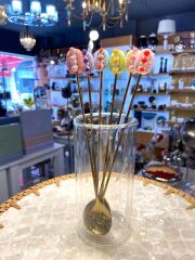 ALTIN PASTA DESEN 6'LI KAHVE KAŞIK