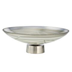 ARCTIC GÜMÜŞ AYAKLI KASE/GONDOL 33X33X12CM